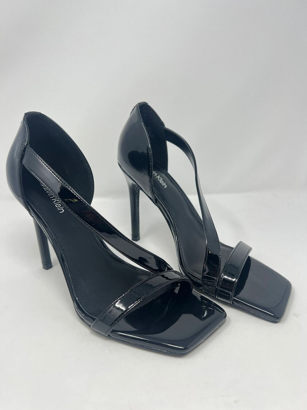 Calvin Klein Women's 8M Tracy Black Square Toe Heels
